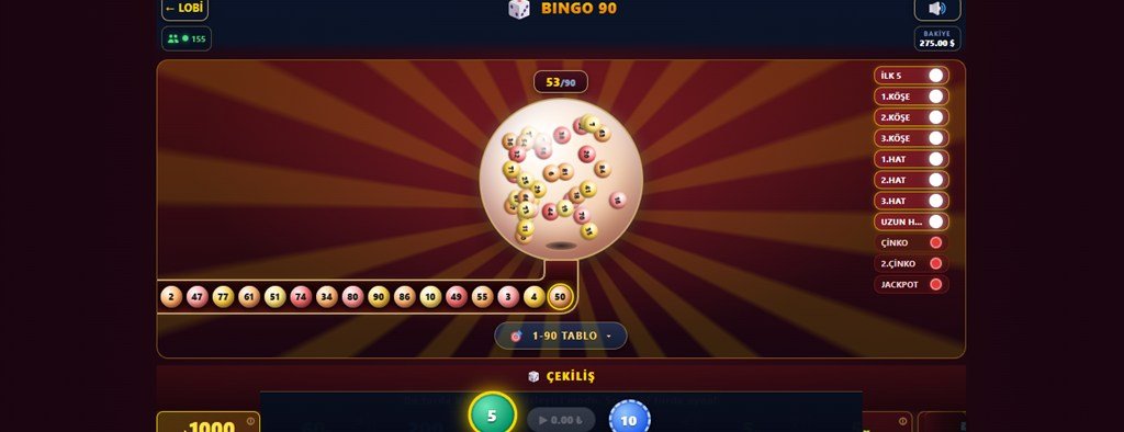 Winbingo1.com tombala cekilis ekrani